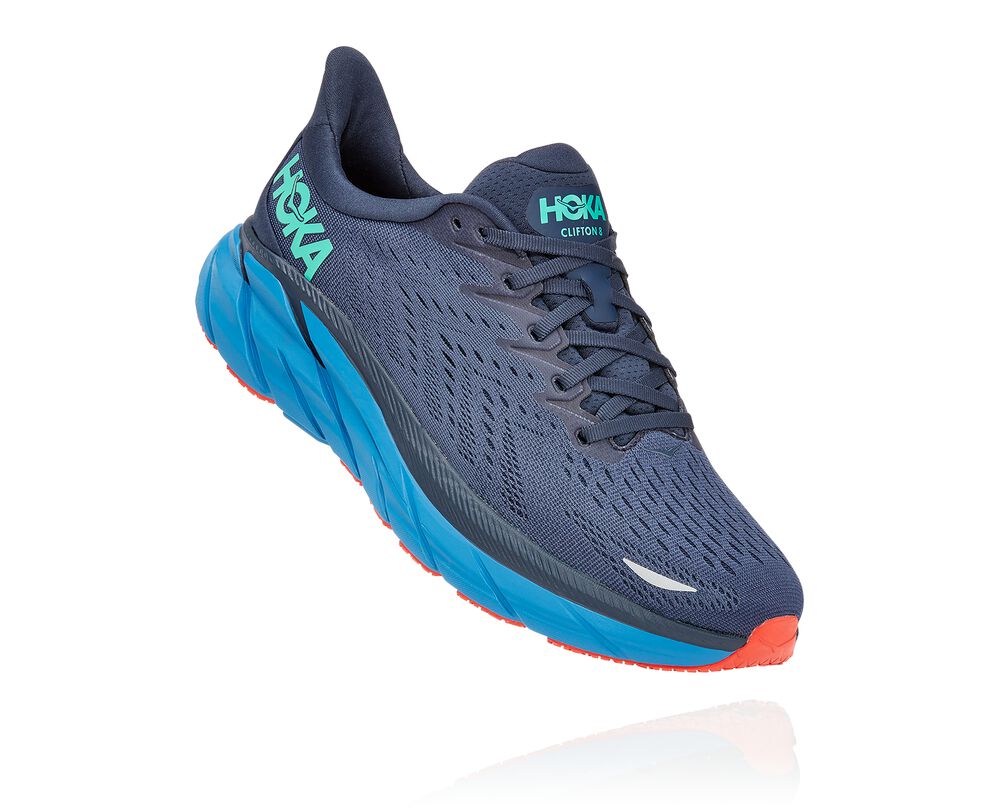 Hoka One One Clifton 8 Ortopediska Skor Herr Marinblå/Blå - SE-4912760